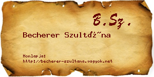 Becherer Szultána névjegykártya